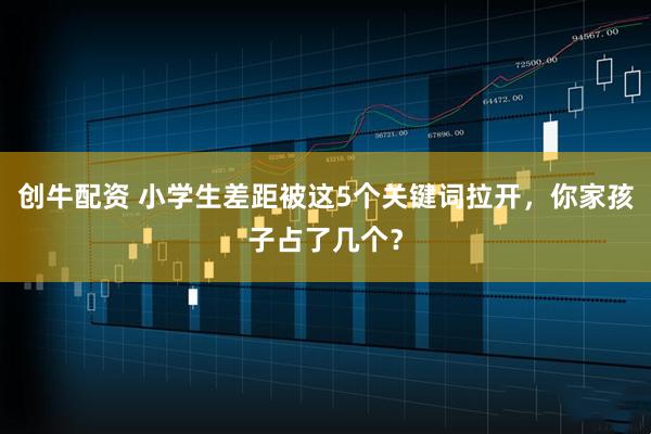 创牛配资 小学生差距被这5个关键词拉开，你家孩子占了几个？